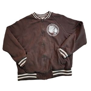 RVCA Indian Varsity Bomber Jacket Sz. Large Rare HTF Rare
